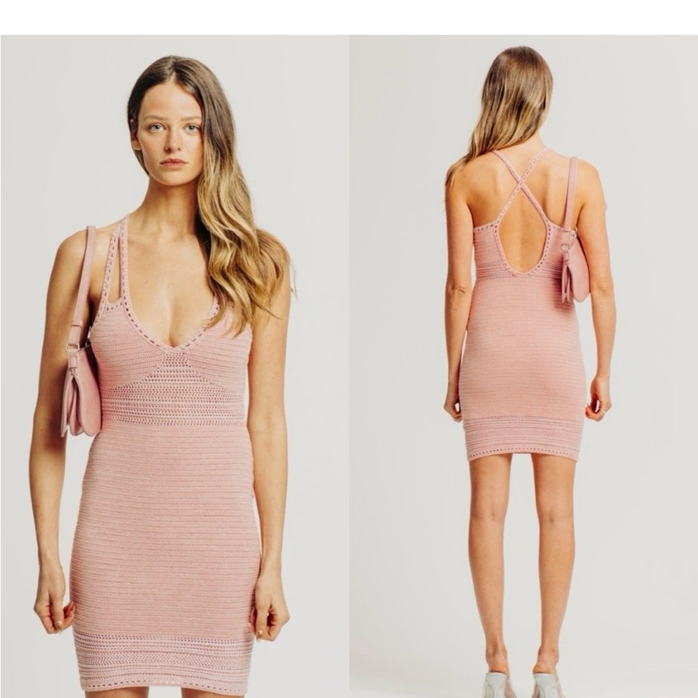 Ronny Kobo Mira Dress in Blush